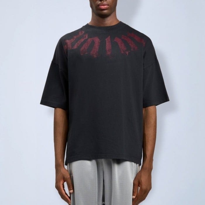 26 FW 팜엔젤스 페이디드 빅 로고 넥라인 루즈핏 티셔츠 PMAA10DS26JER0021028