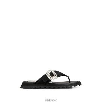 Roger Vivier �׶�����Ÿ �ؿ� ������� ���� SLIDY FLIP SATIN THONG ���� RVW83245880RS0B9�׶�����Ÿ �ؿ� ������� ���� SLIDY FLIP SATIN THONG