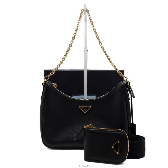 PRADA 나일론 멀티 테수토 호보백 블랙