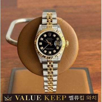 롤렉스 69173 검10포인트 데이트저스트26mm 18k 콤비 옵션판 (옆홀 막힌 신형)