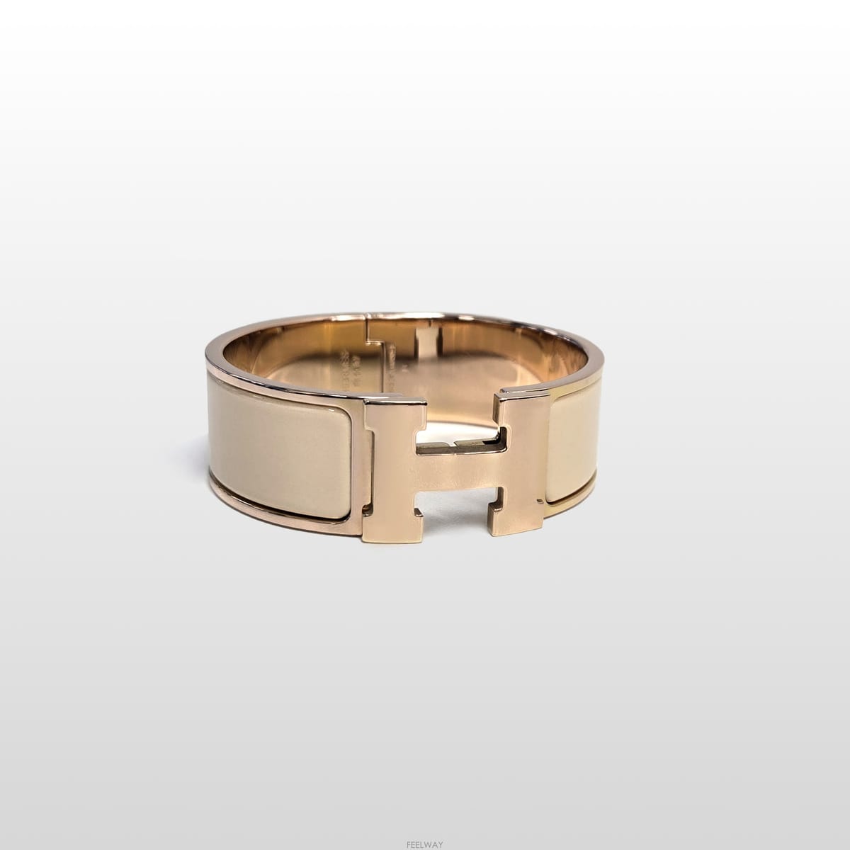 HERMES 클릭클락 클릭 HH 팔찌 로즈 드라지 골드 PM