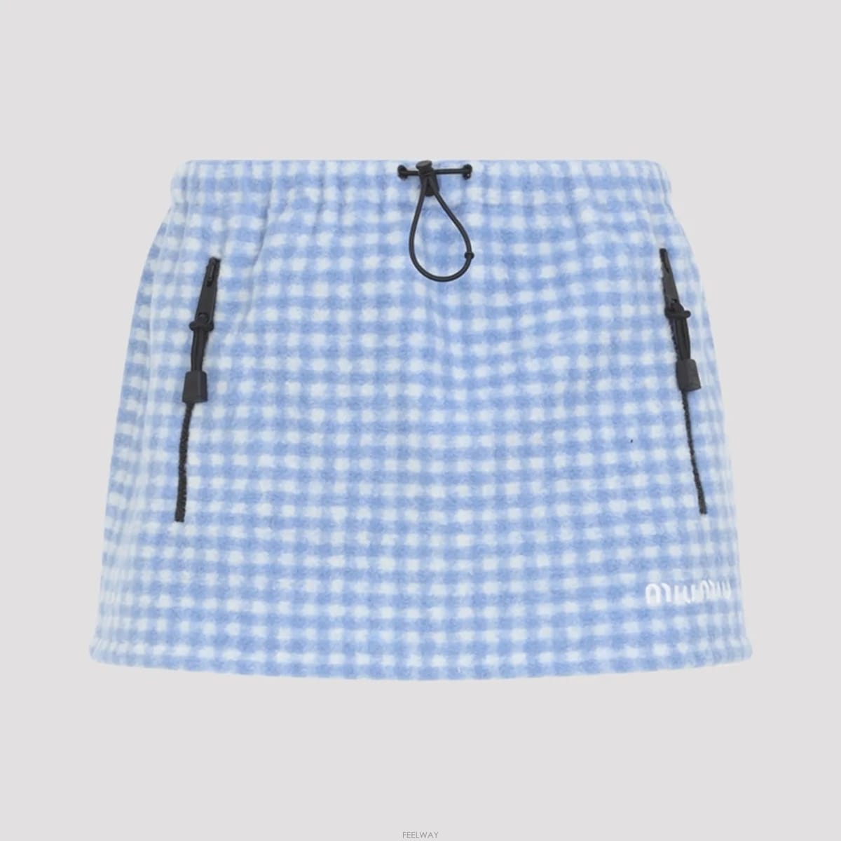 Miu Miu 체크 테디 스커트 체크