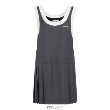 26 FW 미우미우 그리자이유 슬리브리스 미니 드레스 F0480 MF5647SOOO11RF