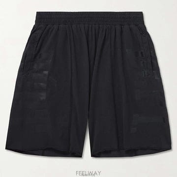 갤러리 디파트먼트 갤러리디파트먼트 블랙 피트니스 스트레이트 프린티드 로고 코튼 저지 쇼츠