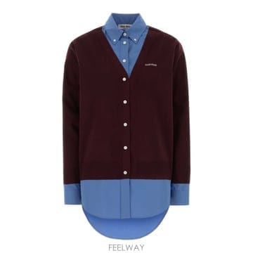 미우미우 롱슬리브 셔츠 Burgundy