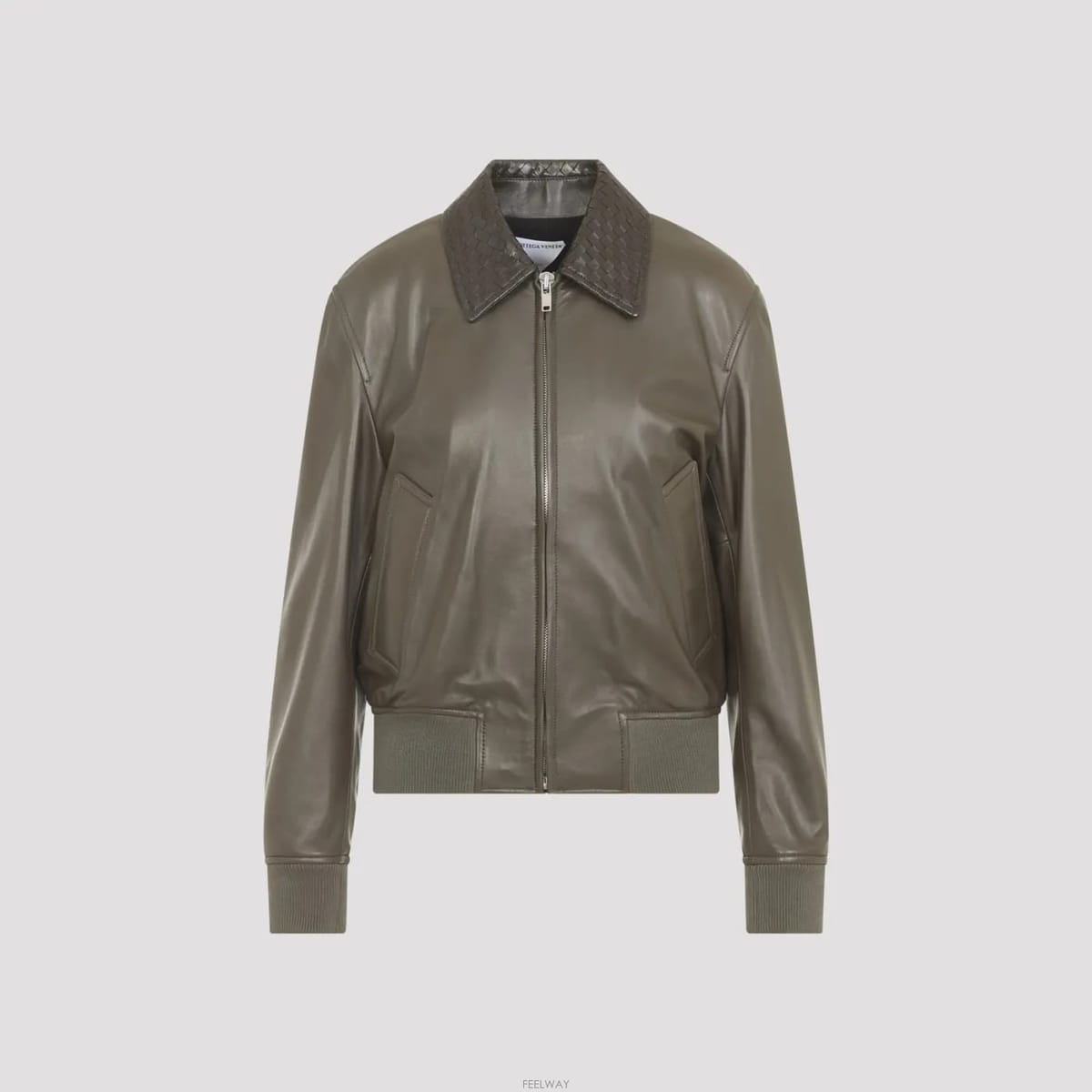 Bottega Veneta 인트레치아토 레더 블루종 블루