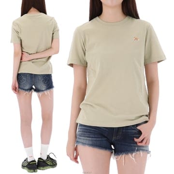 Maison Kitsune ������ 26SS ����Ű���� ���̺� ���� ��ġ ���� Ƽ���� PW00115KJ7026 GREEN������ 26SS ����Ű���� ���̺� ���� ��ġ ���� Ƽ���� PW