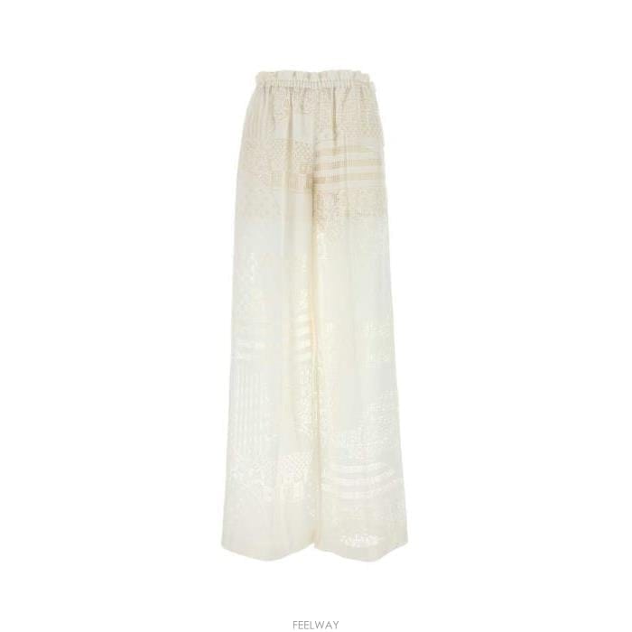 26 FW 펜디 패치워크 모티프 와이드 레그 드로스트링 팬츠 F0ZNM FR6646AUJX