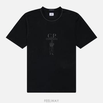 CP 컴퍼니 남성 30/2 로고 프린트 반팔 티셔츠 20CMTS120A 110580W 999