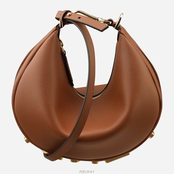 FENDI 펜디그라피 미니 호보백 브라운