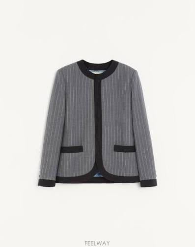 발렌티노 핀스트라이프 울 자켓 44