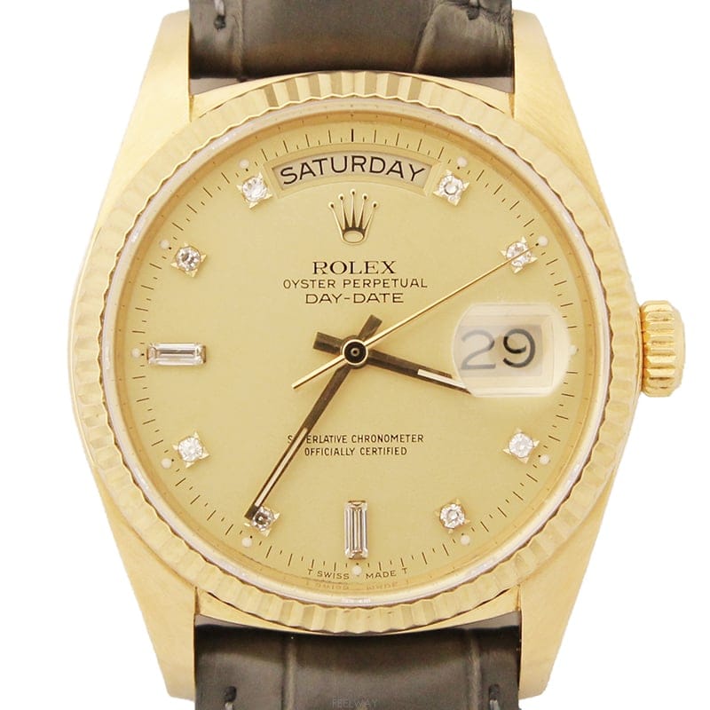 Rolex [��������] ROLEX �ѷ��� ���̵���Ʈ 18038 10P���̾Ƽ��� ���ΰ��18K �����ƽ 36mm �ð�[��������] ROLEX �ѷ��� ���̵���Ʈ 18038 10P���̾Ƽ���