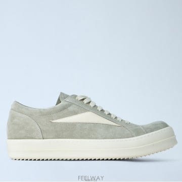 26 FW 릭오웬스 시그니처 빈티지 스웨이드 스니커즈 그레이 RU02F4897 LVSLCO 4811