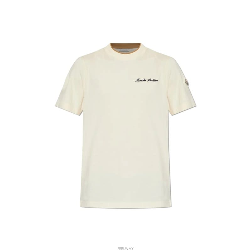 26SS 몽클레르 로고 자수 남성 반팔 티셔츠 8C00015 89AYY 060