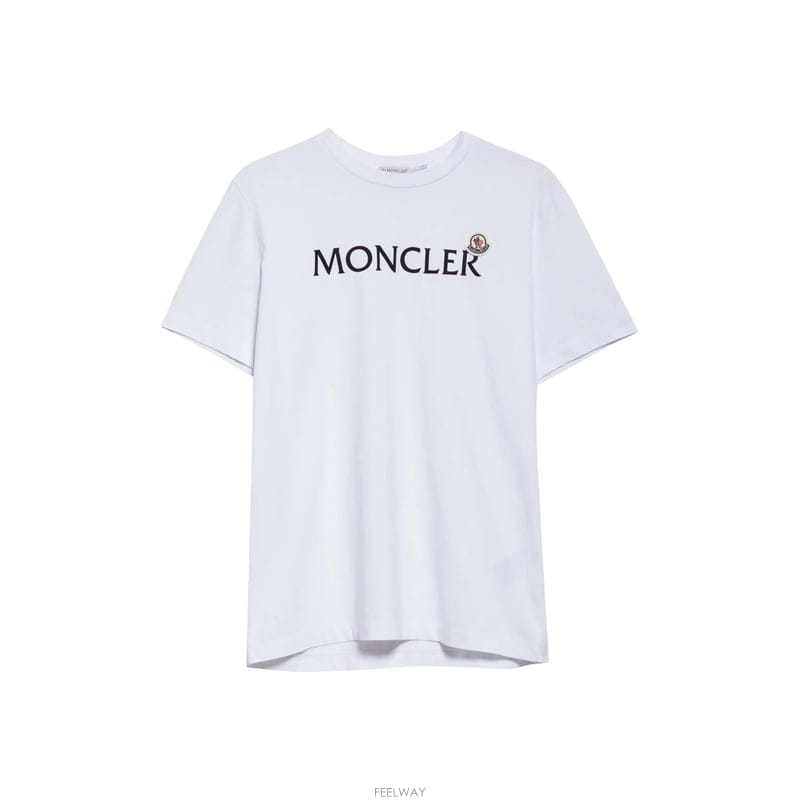 26SS 몽클레르 플록 로고 남성 반팔 티셔츠 8C00067 8390T 001