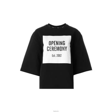 15주년 박스컷오프 기모 티셔츠 블랙 PE000235200 001