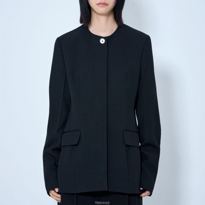 26 FW 토템 크루넥 칼라리스 이브닝 블레이저 자켓 244 WRO0145 FB0315 001