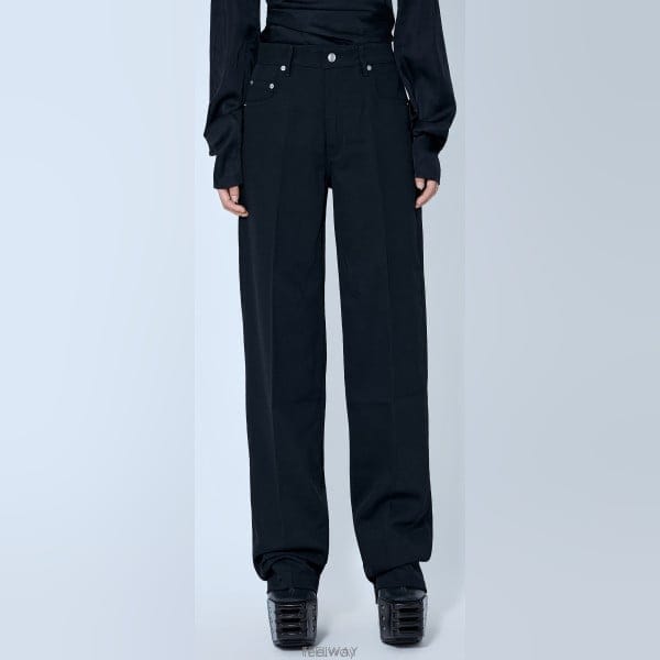 26 FW 릭오웬스 Geth 하이라이즈 테일러드 데님 진 블랙 RP02F5350 WT 09