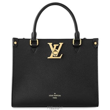 26 FW 루이비통 Lock and Go 락앤고 LV 턴락 클로저 그레인 카프 숄더백 블랙