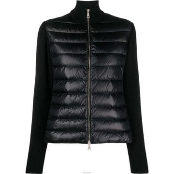 (당일) 26FW 몽클레어 로고 패치 블랙 여성 패딩 가디건 L2093 9B00036 M1131 999