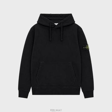 [스톤아일랜드] 26FW 와펜패치 후드 티셔츠 블랙 남성 티셔츠 L2S156100062 S0051 V0029