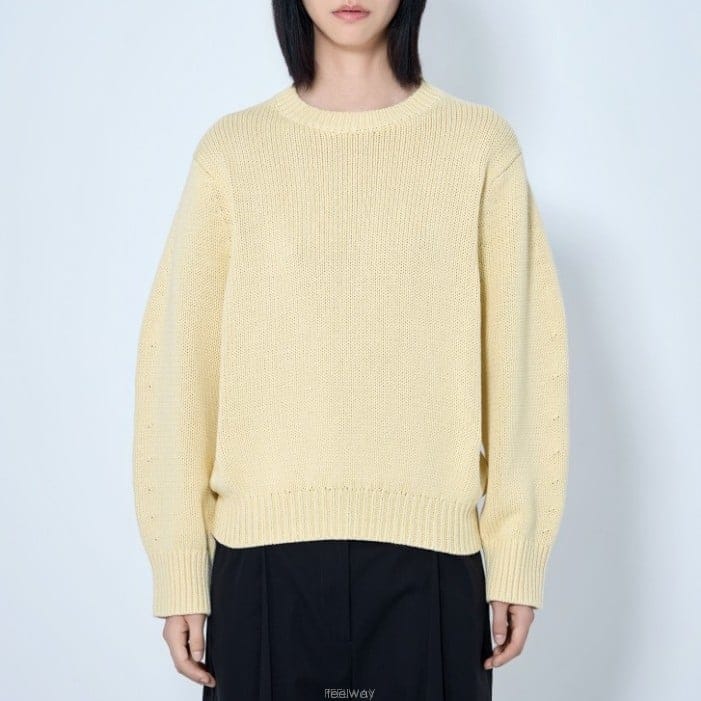 26 FW 토템 리브드 트림 오버사이즈 크루넥 니트 스웨터 263 WRT0851 YA0294 380