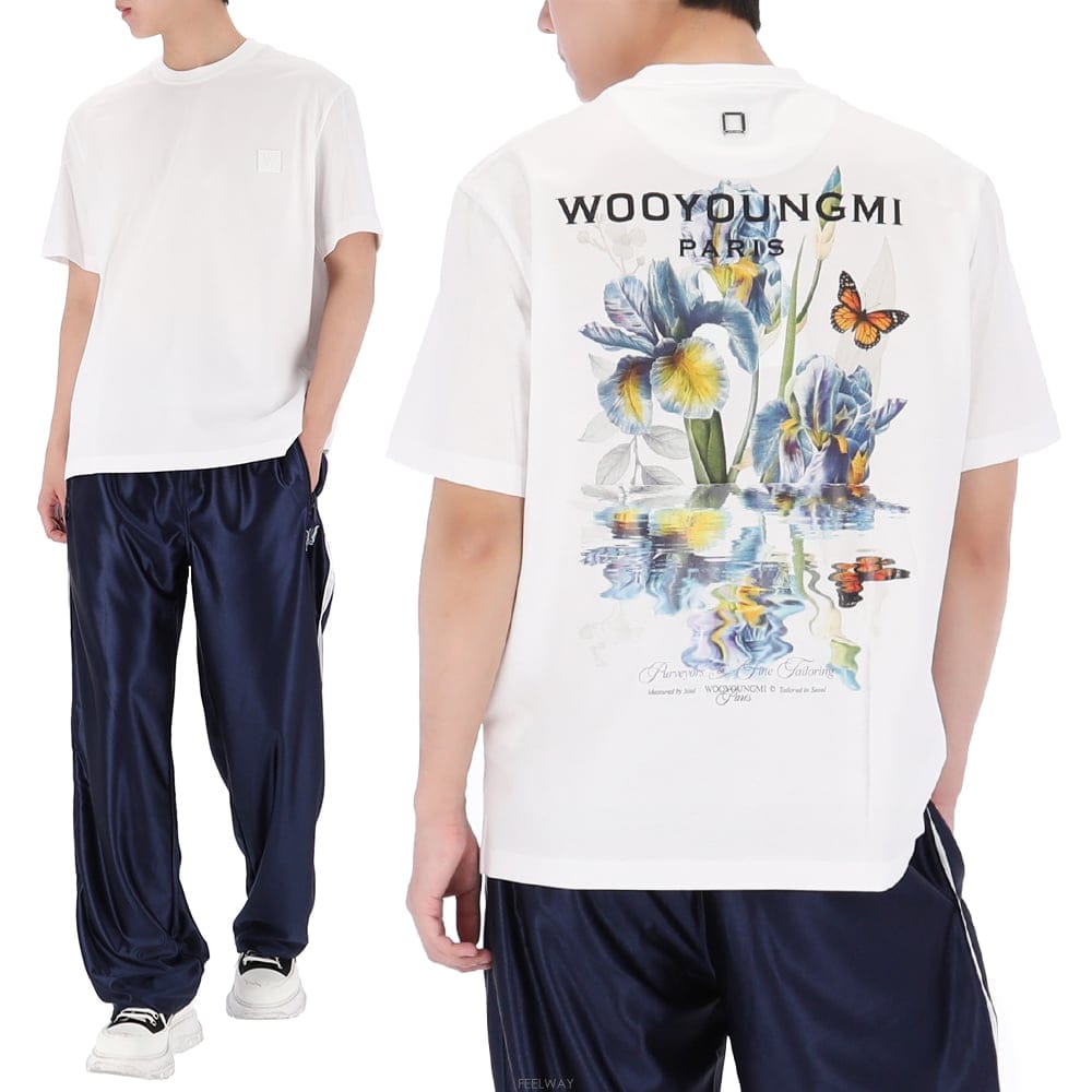 WOOYOUNGMI ������ 26SS �쿵�� �ö�� ��ΰ� ���� Ƽ���� W261TS06701W������ 26SS �쿵�� �ö�� ��ΰ� ���� Ƽ���� W261TS067