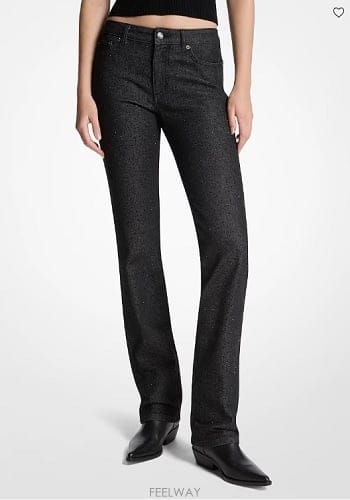 Michael Kors ����Ŭ �ھ  Studded Stretch Denim Cigarette ������Ŭ �ھ  Studded Stretch Denim Cigarette ��