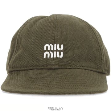 26 FW 미우미우 로고 엠브로이디드 베이스볼 캡 F0L24 5HC3692CR1