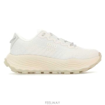 26 FW 미우미우 로고 프린트 레이스업 스니커즈 F0009 5E480EF0503LED