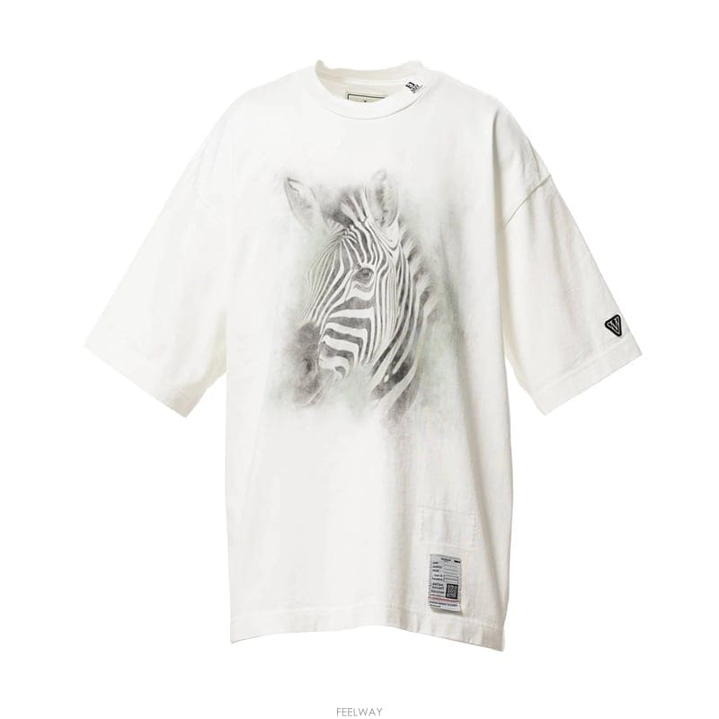 26SS 미하라야스히로 홀스 프린트 남성 반팔 티셔츠 J16TS851 WHITE