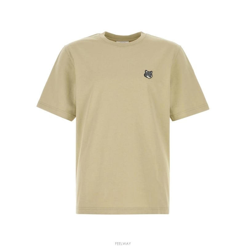 26SS 메종키츠네 그레이 폭스 헤드 남성 반팔 티셔츠 PM00108KJ7025 0450
