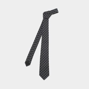 구찌 26FW 홀스빗 올오버 실크 자카드 남성 넥타이 874119 4E009 1069