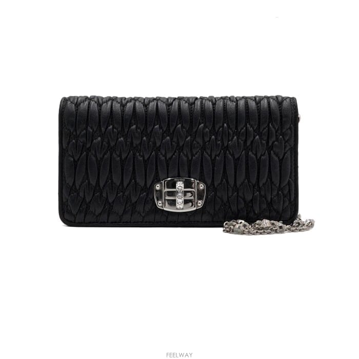 Miu Miu �̿�̿� 5DH044 �������� ���� ���� ���׶�� ũ����Ż ����ü�� ����� ũ�ν���aa65527�̿�̿� 5DH044 �������� ���� ���� ���׶�� ũ����Ż 