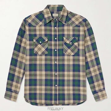 26 FW 캐피탈 Columbia 콜럼비아 포인트 플랩 체크 코튼 플란넬 웨스턴 셔츠