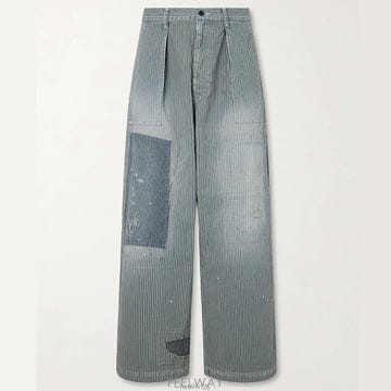 26 FW 캐피탈 Liberty Hicoree Fatigue 와이드 패치워크 트윌 팬츠