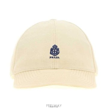 26 FW 프라다 엠브로이더드 로고 베이스볼 캡 F0036 2HC504192A
