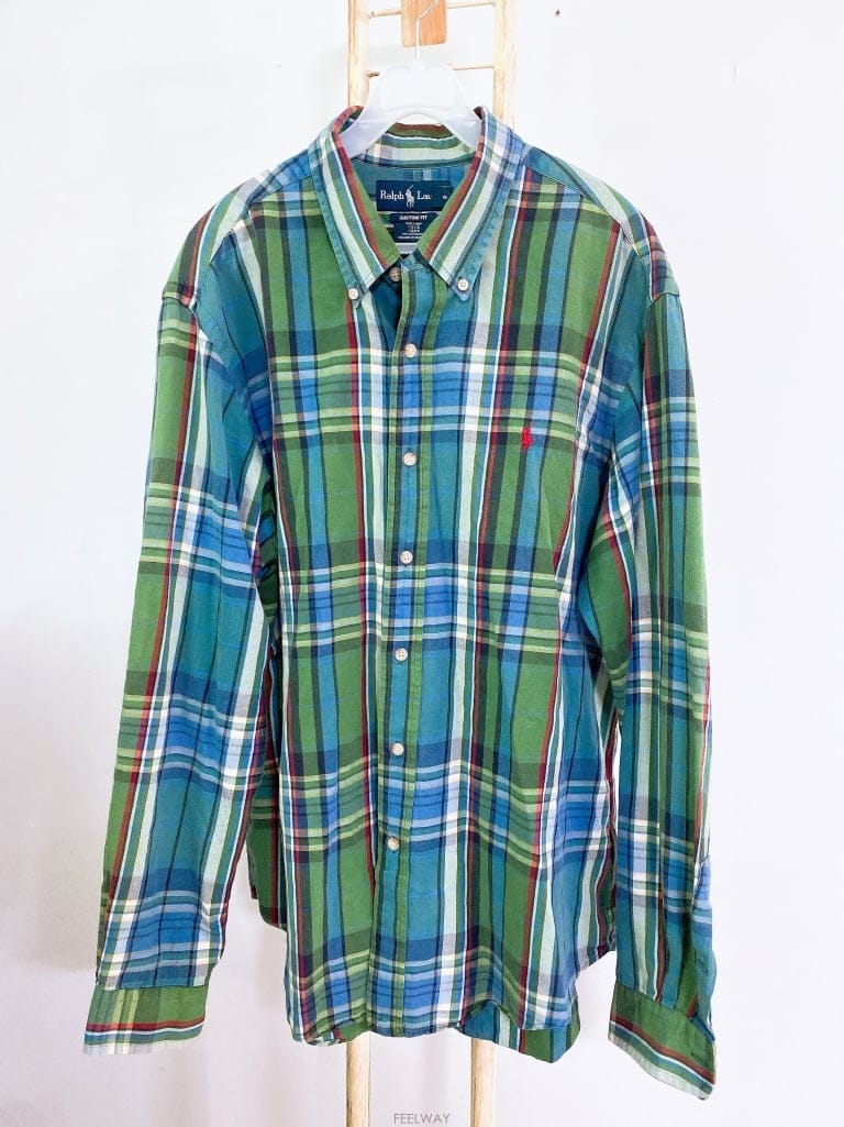 Ralph Lauren ����Ƽ��(110����)���ζ����η�������ư100%üũī����ȳ������Ƽ��(110����)���ζ����η�������ư100%üũī�����