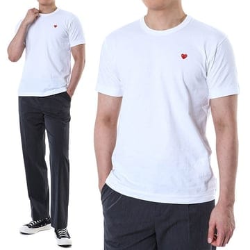 꼼데가르송 미니하트와펜 라운드 티셔츠 (화이트)