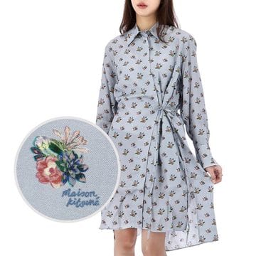 Maison Kitsune ������ ����Ű���� ������� ��Ű���� �÷η� ����Ʈ Ʈ�� ���ǽ� LW01607WF4017 GREYBLUE������ ����Ű���� ������� ��Ű���� �÷η� ����Ʈ Ʈ��