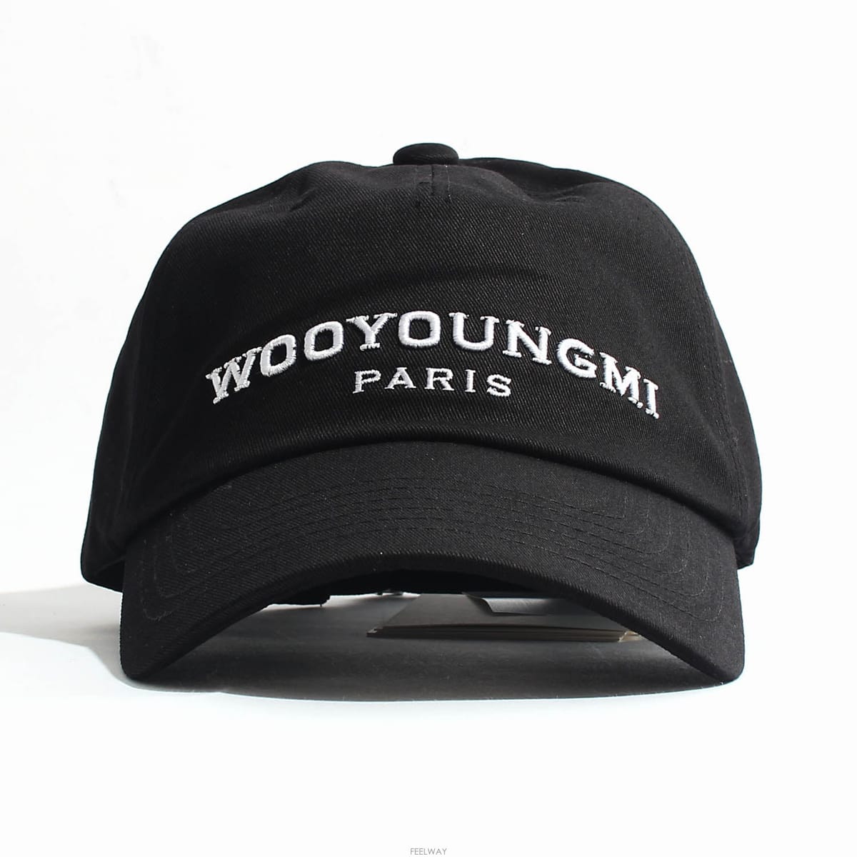 26SS 우영미 자수 로고 볼캡 블랙 W261CA52 661B