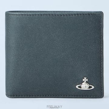26 FW 비비안 웨스트우드 오브 로고 빈티지 레더 폴드 월렛 5115003MM L00EQ P410