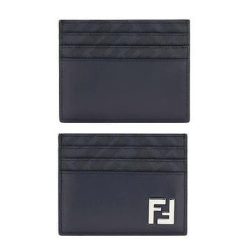 펜디 스틸로고패치 FF모노그램 스퀘어 카드지갑 (미드나잇)