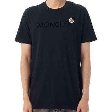 몽클레어 플록 로고 코튼 남성 반팔 티셔츠 8C00036 8390T 778