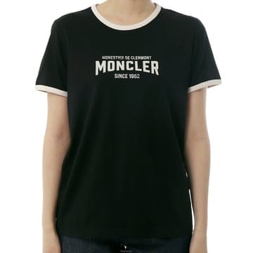 몽클레어 플록 로고 저지 여성 반팔 티셔츠 8C00031 89AUO P90