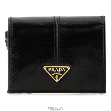 프라다 사피아노 반지갑 블랙