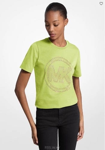 Michael Kors ����Ŭ �ھ  Studded Logo Charm Organic Cotton Jersey Ƽ��������Ŭ �ھ  Studded Logo Charm Organic Cotton Jerse