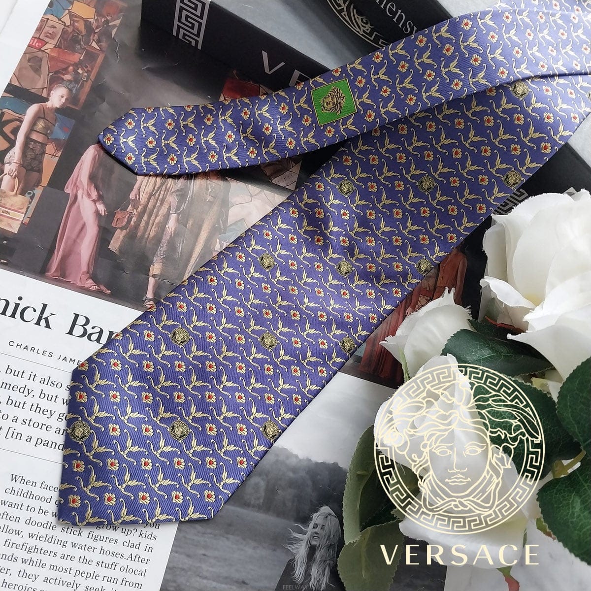 Versace VERSACE ������ü ��ũ ���� �޵λ� ���ʸ�Ʈ �ڼ� ���� ��Ÿ�� 9.2cm S~A+��� K3138VERSACE ������ü ��ũ ���� �޵λ� ���ʸ�Ʈ �ڼ� ���� 