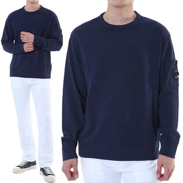 씨피컴퍼니 렌즈패치포켓 내추럴 맨투맨 티셔츠 (네이비) 20CMSS207A 110337O 889