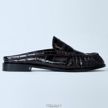 생로랑 Le Loafer 뮬 로퍼 블랙